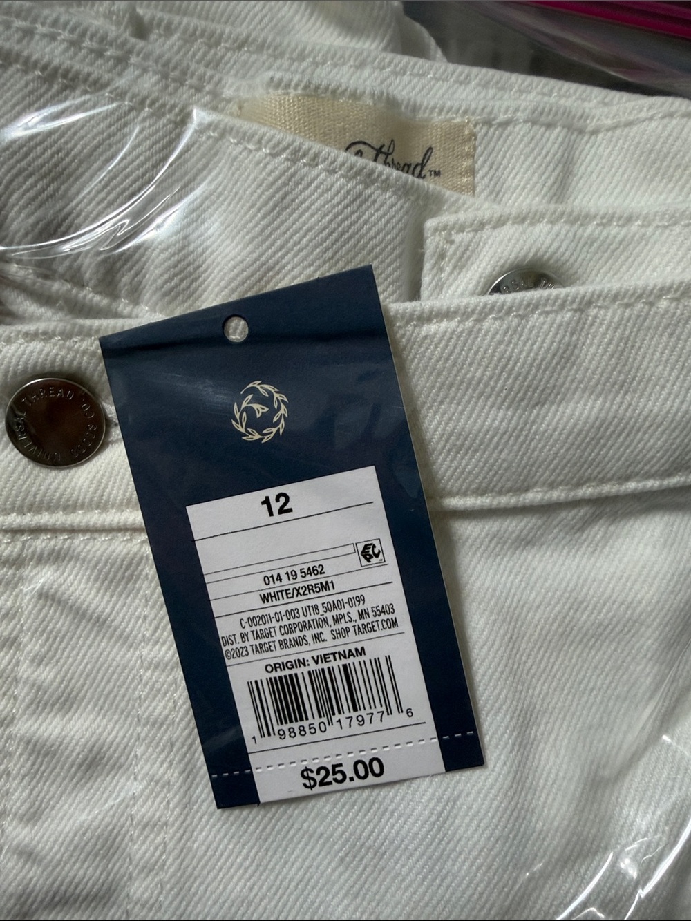 Universal Thread White Denim Mini Skort